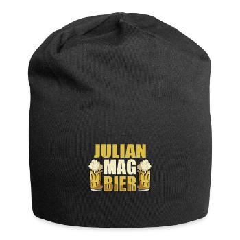Julian mag Bier Name Geburtstag - Jersey-Beanie - Schwarz - Vorne