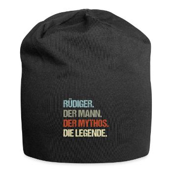 Rüdiger der Mann der Mythos die Legende - Jersey-Beanie - Schwarz - Vorne