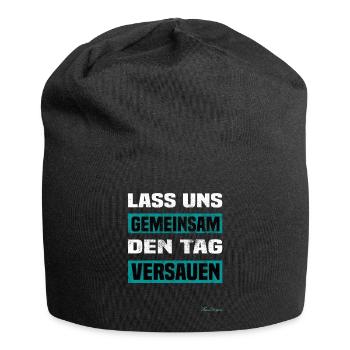 gemeinsam den Tag versauen humorvolles witziges - Jersey-Beanie - Schwarz - Vorne