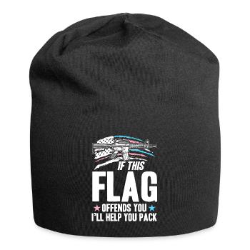 Transgender If This Flag Offende You Ill Help - Jersey Beanie - black - Front