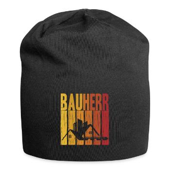 Bauherren - Jersey-Beanie - Schwarz - Vorne