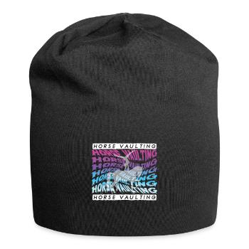 Chevaux Saut Cavaliers - Bonnet en jersey - noir - Devant