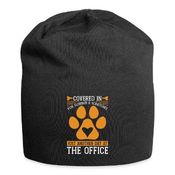 Veterinary Covered In Fur Vet Student Veterinarian - Jersey Beanie - black - Front