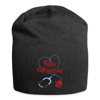 Veterinary Future Veterinarian Doctor Veterinarian - Jersey Beanie - black - Front