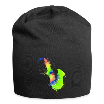 Jazz Band Orchestra Music I play saxophone - Jersey Beanie - black - Front