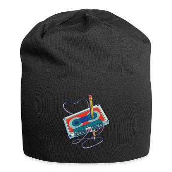 Lieder aufnehmen Radio Kassettenrecorder Kassette - Jersey-Beanie - Schwarz - Vorne