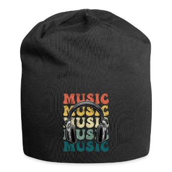 Musik Kopfhörer Disko Club DJ Festival - Jersey-Beanie - Schwarz - Vorne