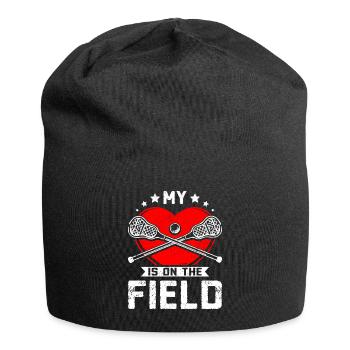 My heart is on the field Lacrosse - Jersey-Beanie - Schwarz - Vorne