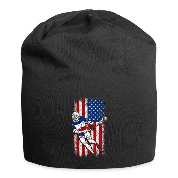 Usa American Flag Lacrosse Player 4th of july - Jersey-Beanie - Schwarz - Vorne