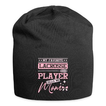 My favorite lacrosse player calls me mom - Jersey-Beanie - Schwarz - Vorne