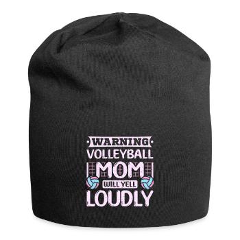 Volleyball mom will yell loudly - Jersey-Beanie - Schwarz - Vorne