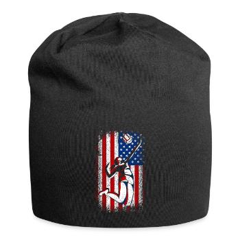 Usa american flag patriotic volleyball 4th of july - Jersey-Beanie - Schwarz - Vorne