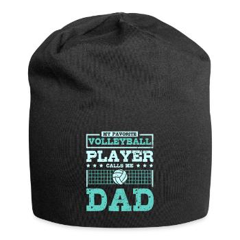 My favorite volleyball player calls me dad - Jersey-Beanie - Schwarz - Vorne