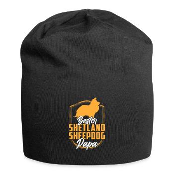 Shetland Sheepdog Papa britischer Sheepdog - Jersey-Beanie - Schwarz - Vorne