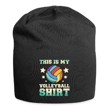 This is my volleyball - Jersey-Beanie - Schwarz - Vorne