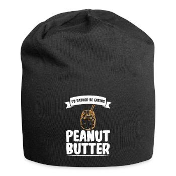 Erdnussbutter Liebhaber Geschenk - Jersey-Beanie - Schwarz - Vorne