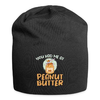 Erdnussbutter Liebhaber Geschenk - Jersey-Beanie - Schwarz - Vorne