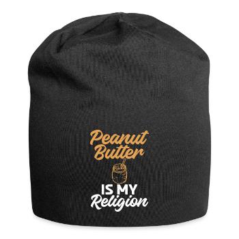 Erdnussbutter Liebhaber Geschenk - Jersey-Beanie - Schwarz - Vorne
