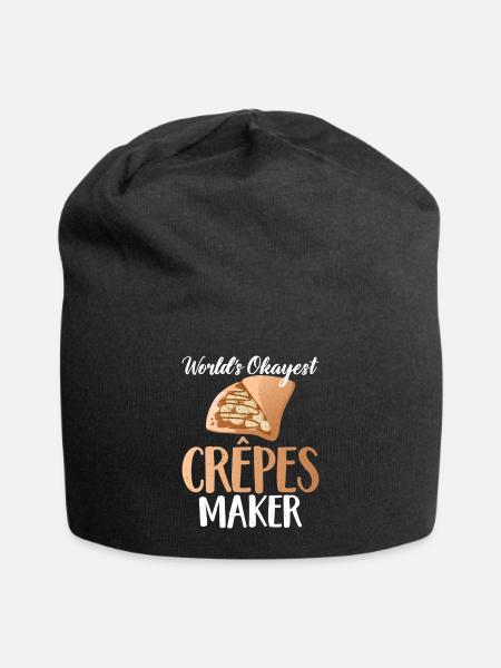 Crepe Geschenke für Crêpe Liebhaber - Jersey-Beanie - Schwarz