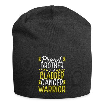 Mouvement de sensibilisation au cancer de la vessie Ruban Frère - Bonnet en jersey - charbon - Devant