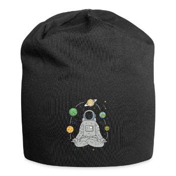 Yoga Astronaut Jongleur Planet Weltraum Namaste - Jersey-Beanie - Schwarz - Vorne