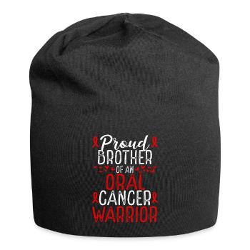 Oral Cancer Awareness Movement for Brother Ribbon - Jersey-Beanie - Schwarz - Vorne