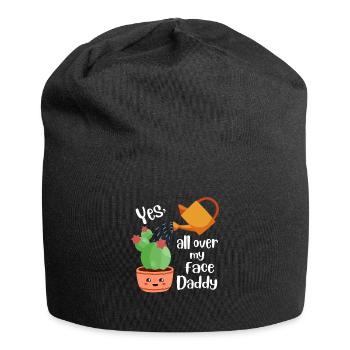 Yes All Over My Face Daddy Gardener - Jersey Beanie - black - Front
