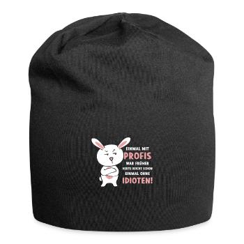 Einmal Mit Profis War Früher - Jersey-Beanie - Schwarz - Vorne
