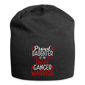 Oral Cancer Awareness Movement for Daughter Ribbon - Jersey-Beanie - Schwarz - Vorne