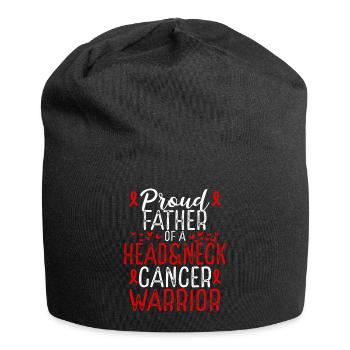 Sensibilisation au cancer de la tête et du cou pour le père papa ruban - Bonnet en jersey - noir - Devant