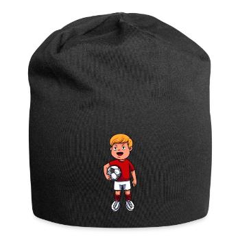 Fußballspieler - Jersey-Beanie - Schwarz - Vorne