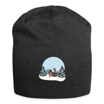 Winter landscape snow - Jersey Beanie - charcoal grey - Front