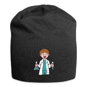 Kleiner Forscher - Jersey-Beanie - Schwarz - Vorne