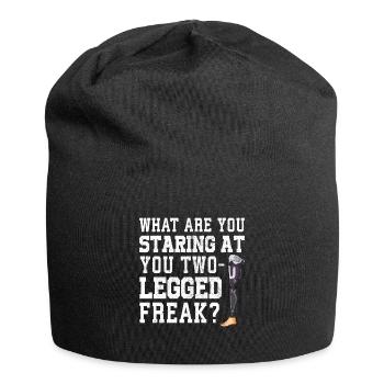 Leg surgery wheelchair lost leg - Jersey Beanie - black - Front