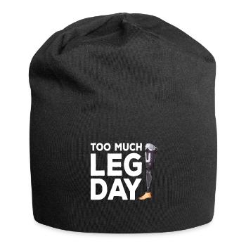 Leg surgery wheelchair lost leg - Jersey Beanie - black - Front