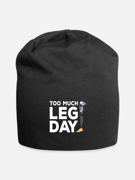 Chirurgie de la jambe en fauteuil roulant jambe perdue - Bonnet en jersey - noir