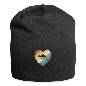 Cœur avec Kangourou Australie Outback Animal - Bonnet en jersey - noir - Devant