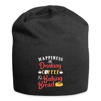 Baking Bread Drinking Coffee Caffeine Bread Baker - Jersey Beanie - black - Front