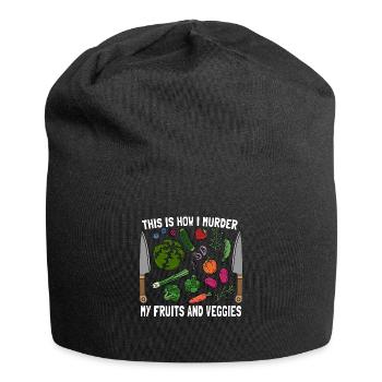 Vegan Chef This Is How I Murder Plant Based Chefs - Jersey Beanie - black - Front