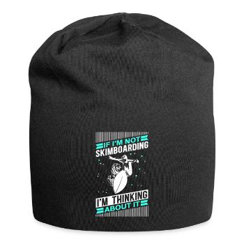 Skimboard Skimborden Surfing Skimbording Cadeau - Bonnet en jersey - noir - Devant