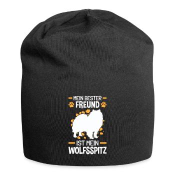 Wolfsspitz ist mein Freund deutscher Spitz Keeshon - Jersey-Beanie - Schwarz - Vorne