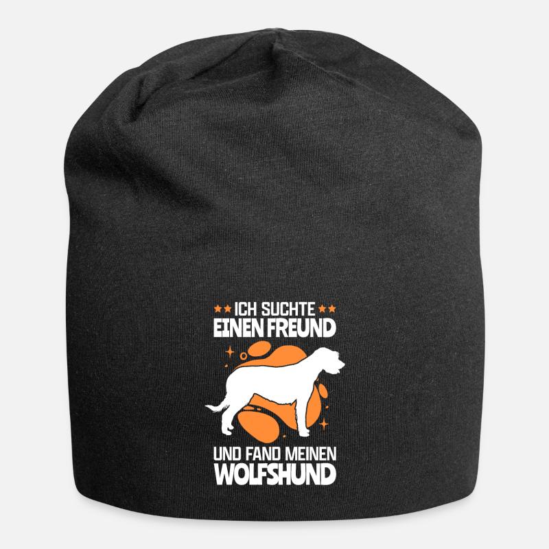 Fand meinen Irischer Wolfshund Irish Wolfhound - Jersey-Beanie - Schwarz