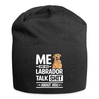 Me and my Labrador talk about you - Jersey Beanie - black - Front