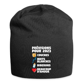 Prévisions Pour 2023 Couches Nuits Blanches - Bonnet en jersey - noir - Devant