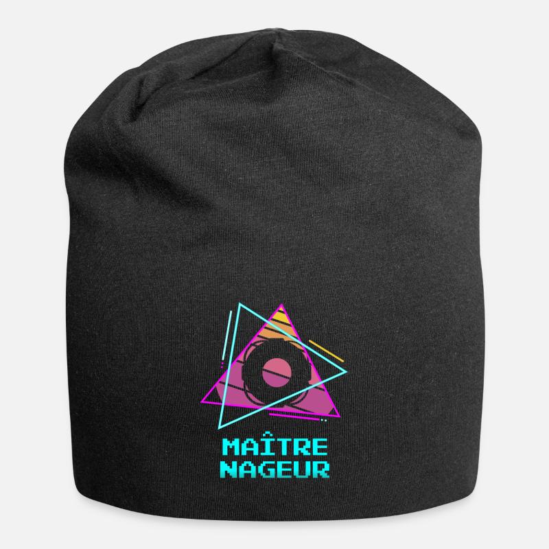 Retro Maître Nageur Sauveteur - Bonnet en jersey - noir