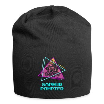 Retro Sapeur Pompier Pompiers - Bonnet en jersey - noir - Devant