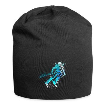 Splash Art Sports d’hiver Ski Ski Skis - Bonnet en jersey - noir - Devant
