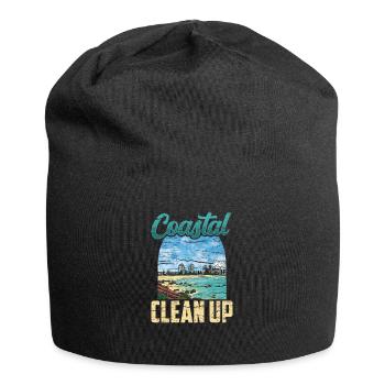 Coastal Cleanup Beach Clean Up Beach - Jersey Beanie - black - Front