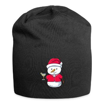 Noël bonhomme de neige - Bonnet en jersey - noir - Devant