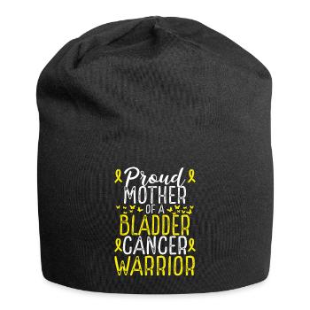 Bladder Cancer Awareness for Mom Ribbon Mother - Jersey Beanie - black - Front